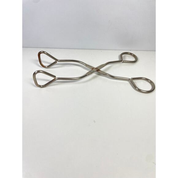 ECKO Kitchen Tongs Stainless Steel Cooking Grab Grasp Flip Utensil Vintage 8" - Picture 4 of 5